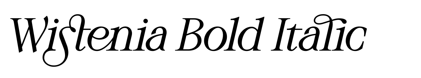 Wistenia Bold Italic